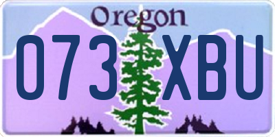 OR license plate 073XBU