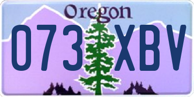 OR license plate 073XBV