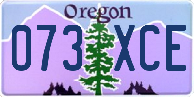 OR license plate 073XCE