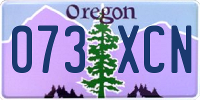 OR license plate 073XCN