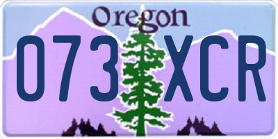 OR license plate 073XCR