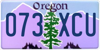 OR license plate 073XCU