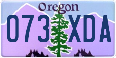 OR license plate 073XDA