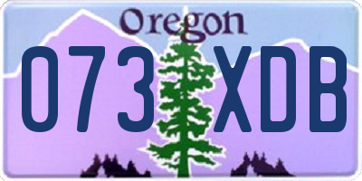 OR license plate 073XDB