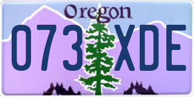 OR license plate 073XDE