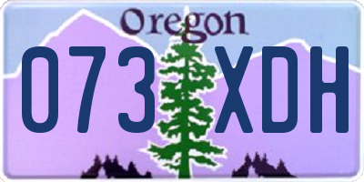 OR license plate 073XDH