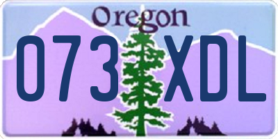 OR license plate 073XDL