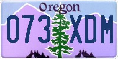 OR license plate 073XDM