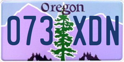 OR license plate 073XDN