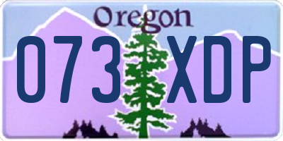 OR license plate 073XDP
