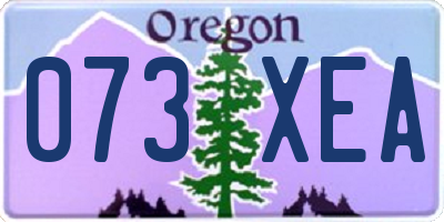 OR license plate 073XEA