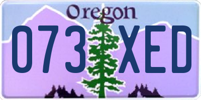 OR license plate 073XED