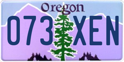 OR license plate 073XEN
