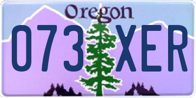 OR license plate 073XER