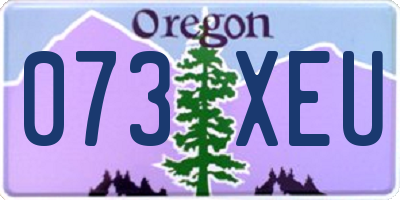 OR license plate 073XEU