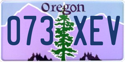 OR license plate 073XEV