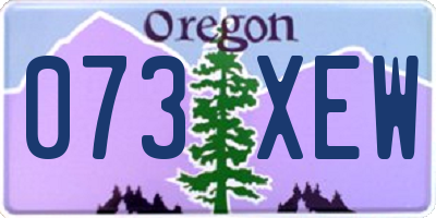 OR license plate 073XEW