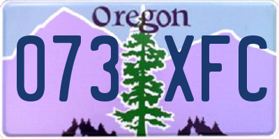 OR license plate 073XFC
