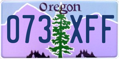 OR license plate 073XFF