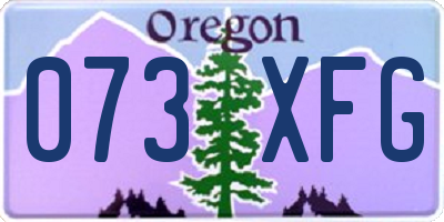 OR license plate 073XFG