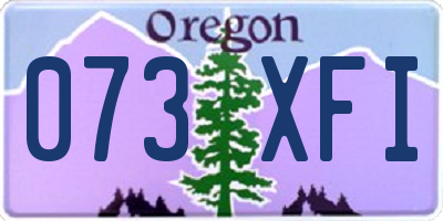 OR license plate 073XFI
