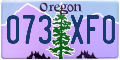 OR license plate 073XFO
