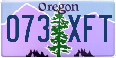 OR license plate 073XFT