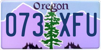 OR license plate 073XFU