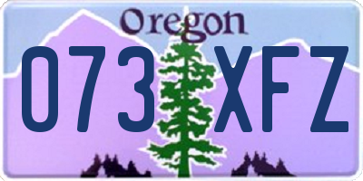 OR license plate 073XFZ
