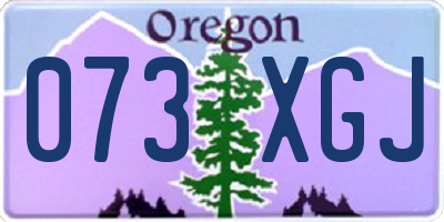 OR license plate 073XGJ