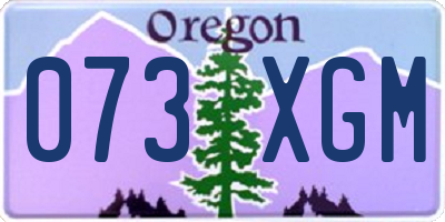 OR license plate 073XGM