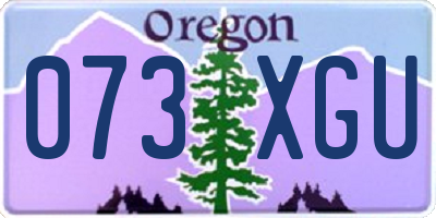 OR license plate 073XGU