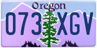 OR license plate 073XGV