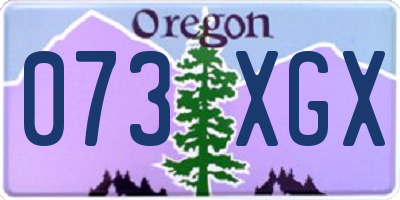 OR license plate 073XGX