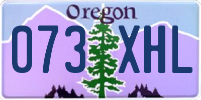 OR license plate 073XHL