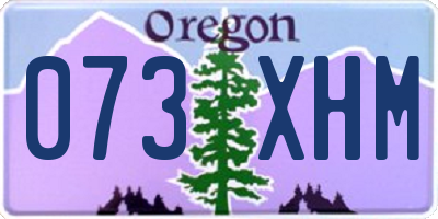 OR license plate 073XHM