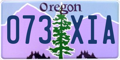 OR license plate 073XIA