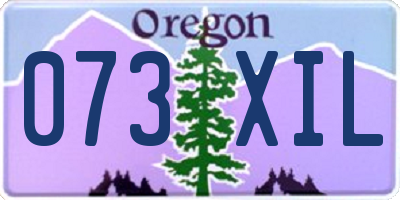 OR license plate 073XIL