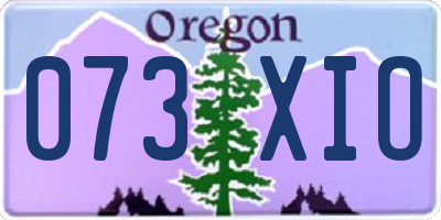 OR license plate 073XIO