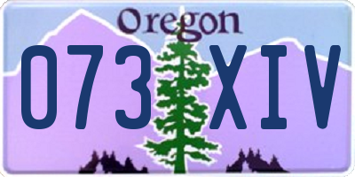 OR license plate 073XIV