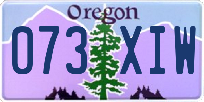 OR license plate 073XIW