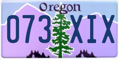 OR license plate 073XIX