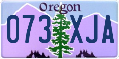 OR license plate 073XJA