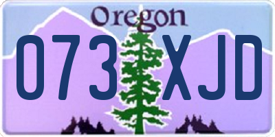 OR license plate 073XJD