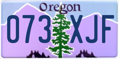 OR license plate 073XJF