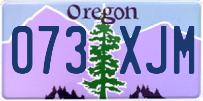 OR license plate 073XJM