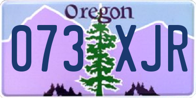 OR license plate 073XJR