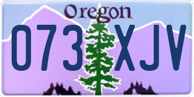 OR license plate 073XJV