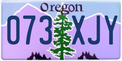 OR license plate 073XJY