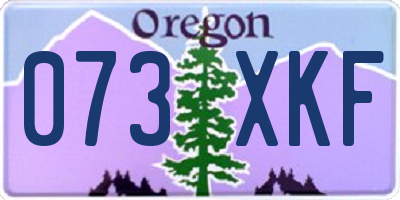 OR license plate 073XKF